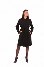 Load image into Gallery viewer, Opéra Midi Cashmere Blend Overcoat in Black
