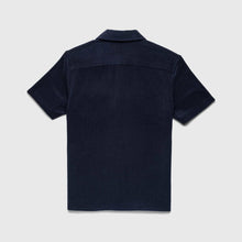 Load image into Gallery viewer, Mariner Terry Camp Collar Shirt - Navy Blazer
