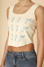 Load image into Gallery viewer, Floral corset tank top
