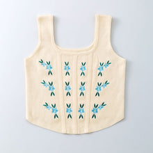 Load image into Gallery viewer, Floral corset tank top
