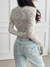 Load image into Gallery viewer, White Lace Tie-Front Top Boho Style
