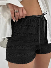 Load image into Gallery viewer, Lace Bow Elastic Waist Shorts
