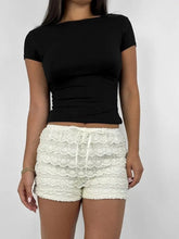 Load image into Gallery viewer, Lace Bow Elastic Waist Shorts
