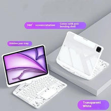 Load image into Gallery viewer, 360 Swivel Keyboard Clear Case For IPad Smart Trackpad Bluetooth-compatible Keyboard Case Cover With Pen Slot
