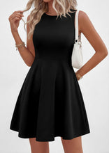 Load image into Gallery viewer, Off-the-Shoulder Sleeveless Fitted Waist Short Dress – A-Line Ruffle Hem
