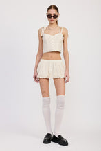 Load image into Gallery viewer, BUBBLE MINI SKIRT WITH ELASTIC WAISTBAND
