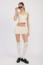 Load image into Gallery viewer, BUBBLE MINI SKIRT WITH ELASTIC WAISTBAND
