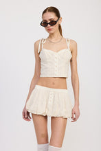 Load image into Gallery viewer, BUBBLE MINI SKIRT WITH ELASTIC WAISTBAND
