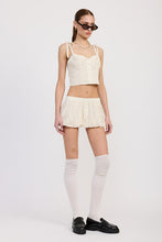 Load image into Gallery viewer, BUBBLE MINI SKIRT WITH ELASTIC WAISTBAND
