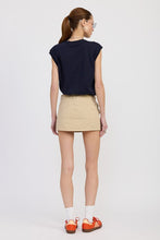 Load image into Gallery viewer, LOW WAIST DENIM MINI SKIRT WITH FRONT POCKETS
