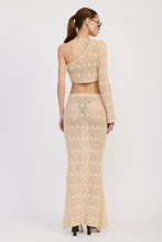 Load image into Gallery viewer, CROCHET MAXI SKIRT WITH WAIST DRAWSTRINGS
