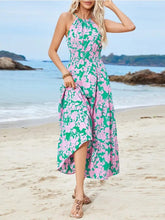 Load image into Gallery viewer, Tropical Floral High-Low Maxi Dress
