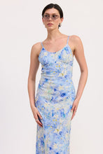 Load image into Gallery viewer, FLORAL SATIN SLIP MIDI DRESS
