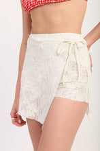 Load image into Gallery viewer, LACE WRAP SKIRT WITH DRAWSTRING
