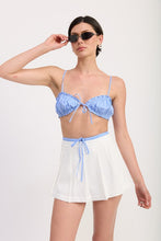 Load image into Gallery viewer, STRIPED RUFFLE TIE FRONT BRALETTE
