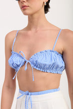Load image into Gallery viewer, STRIPED RUFFLE TIE FRONT BRALETTE

