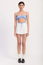 Load image into Gallery viewer, STRIPED RUFFLE TIE FRONT BRALETTE
