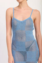 Load image into Gallery viewer, CONTRASTED MAXI SHEER DRESS
