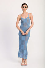 Load image into Gallery viewer, CONTRASTED MAXI SHEER DRESS

