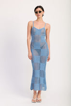 Load image into Gallery viewer, CONTRASTED MAXI SHEER DRESS
