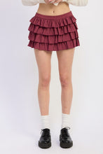 Load image into Gallery viewer, TIERED RUFFLE MINI SKIRT
