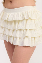 Load image into Gallery viewer, TIERED RUFFLE MINI SKIRT
