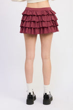 Load image into Gallery viewer, TIERED RUFFLE MINI SKIRT
