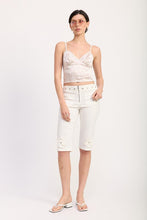 Load image into Gallery viewer, FLORAL SATIN CAMI TOP WITH LACE TRIM
