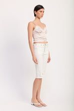 Load image into Gallery viewer, FLORAL SATIN CAMI TOP WITH LACE TRIM
