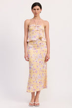 Load image into Gallery viewer, FLORAL PRINT RUCHED MIDI SKIRT
