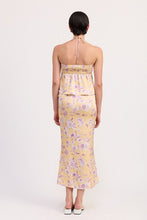 Load image into Gallery viewer, FLORAL PRINT RUCHED MIDI SKIRT
