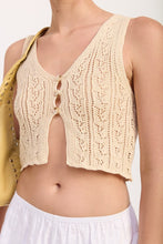 Load image into Gallery viewer, CROCHET BUTTON FRONT VEST TOP
