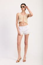 Load image into Gallery viewer, CROCHET BUTTON FRONT VEST TOP
