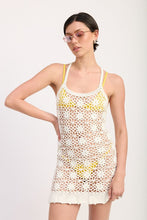 Load image into Gallery viewer, FLORAL CROCHET COVER UP DRESS
