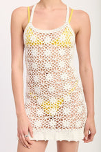 Load image into Gallery viewer, FLORAL CROCHET COVER UP DRESS
