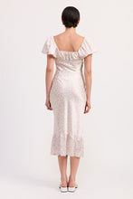 Load image into Gallery viewer, FLORAL PUFF SLEEVE MIDI DRESS
