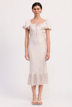 Load image into Gallery viewer, FLORAL PUFF SLEEVE MIDI DRESS
