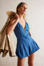 Load image into Gallery viewer, Dazed Denim Romper
