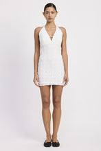 Load image into Gallery viewer, HALTER NECK MINI LACE DRESS WTIH BACK TIE
