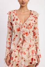 Load image into Gallery viewer, RUFFLE TRIM SHEER PEPLUM TOP
