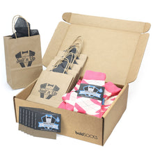 Load image into Gallery viewer, Customizable Groomsmen Gift Set Guava Bellini Pink Argyle Men’s Dress Socks
