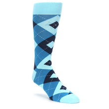 Load image into Gallery viewer, Pacific Teal Pool Navy Argyle Men’s Dress Socks
