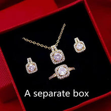 Load image into Gallery viewer, Fashion Jewelry Set - Zircon Gem Necklace Earring Ring
