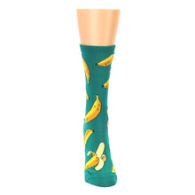Load image into Gallery viewer, Emerald Green Banana Socks - Women&#39;s Novelty Socks
