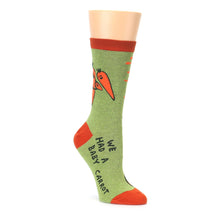 Load image into Gallery viewer, Green Orange Baby Carrot Socks - Women&#39;s Novelty Socks
