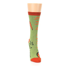 Load image into Gallery viewer, Green Orange Baby Carrot Socks - Women&#39;s Novelty Socks
