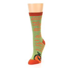 Load image into Gallery viewer, Green Orange Baby Carrot Socks - Women&#39;s Novelty Socks
