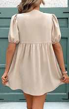 Load image into Gallery viewer, Tie front babydoll dress

