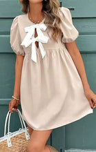 Load image into Gallery viewer, Tie front babydoll dress
