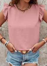 Load image into Gallery viewer, Tie back ruffle blouse
